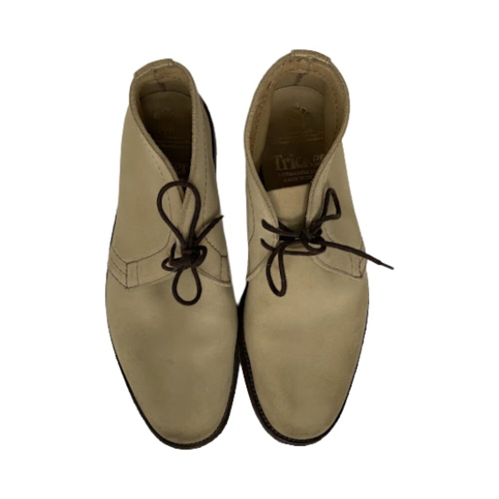 Trickers London Desert Boots Made in England Chukka Ankle Cut Suede Booties